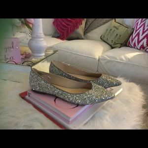 Darling gold sparkle flats!